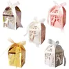 Geschenkpapier Y5LE 25 teile/satz Paar Braut Bräutigam Cut Hohl Geschenke Candy Boxen mit Ribb