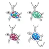 Nyaste fabriken säljer direkt bästa julhelgmode legering Opal halsband för kvinna sköldpadda droppleverans