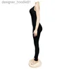 Tute da donna Pagliaccetti Tute da donna Pagliaccetti Sexy Scava fuori Con apertura sul retro Fasciatura Tuta da donna Catsuit Senza maniche Push Up Fitness Allenamento Pagliaccetto Tuta L23