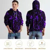 Sweats à capuche pour femmes Purple Splash Casual Abstract Art Print Kawaii Graphic Loose Sweat à capuche à manches longues Hip Hop Oversize Sweats à capuche