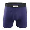 Underpants Feichan Ashion Men's Cotton Underwear Mens Sports Lengthened Boxer Open Boxing Shorts Elastic Breathable Full Support Bag