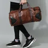 Duffel Bags PU Duffle Bag À Prova D 'Água Academia Para Homens Viajar Trabalhar Caminhadas Curtas Esporte