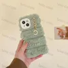 Fuzzy Designer Telefoonhoesjes voor IPhone 15 Pro Max 14promax 13pro 12 11 Promax 14plus hoesje Winter dames pluizige pluche telefoons Shell Cover