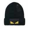 designer beanie Women's Embroidery Badge Men's Winter Warm beanies winter hat color black white blue O-8