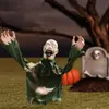 Autres fournitures de fête d'événement Creepy Zombie Lawn Stake Garden Horreur Thème Party Favors Patio Prop Contrôle vocal Swing Ghost Halloween Décoration Scary Doll 230912