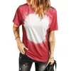 Sublimation Bleached T Shirts Unisex Adults Kids Christmas Party Supplies DIY Print Top Tees Short Sleeve Tshirts