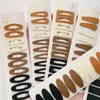 10Pcs Snap Hair Clips Frosted BB Clips Barrettes Simplicity Hollow Out Hairpins Oval Triangle Square Bangs Clip Hair Accessories