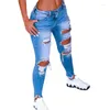 Damesjeans Lage taille Heuphoogte Hoge elastische gescheurde stretchdenimbroek Dameskleding