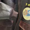 B29 Saipan Koyun Dinleri Ceketleri Kahverengi A2 Uçuş Takım Kürk Bir yağ mumlu at derisi