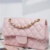 CC-Tasche für Damen, berühmte Designer-Tragetaschen, cool, praktisch, große Kapazität, einfarbig, Umhängetasche, tolle Geldbörse, lässig, quadratisch, Leinwand, Perlenmüll 002