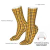 Chaussettes pour hommes Compression Plaid Jaune Femmes 2023 Hommes Rétro Couleur Clear Sport