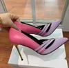 Balmais Bridal Shoes Stiletto Heels Pumps Shoe Pointed fashion Two color stitching Luxury Designers For Party