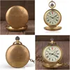 Pocket Watches Vintage Retro Copper Watch Men Alloy London Mechanical With Metal Chain Steampunk Roman1 Drop Delivery Otgwm