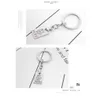 Key Rings Sier Plated Creative Carved My Dad Hero Letters Pendant Keychain Car Keychains Fathers Day Gift Drop Delivery Jewelry Dhynx