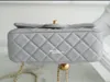 Designer Flip Flap Bag 10A Top Quality Womens Luxury Fashion Caviar mini Golden Ball cf Chain Bag High End Shoulder Crossbody Bag Imitation 18 and 20cm Purse With Box