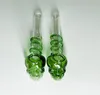 Hand Smoking Pipes Skull Head green Glass Oil Burner Pipe Bubble Chamber and Spiral Shape Smoking Water Pipes