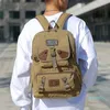 Mochila de lona de gran capacidad para hombre, bolso de montañismo extensible resistente al desgaste, mochila grande, bolsa de viaje de 60l