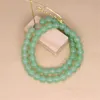 Collier de perles de jade vert, perles de pierres précieuses, cadeaux