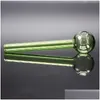 3.9 Inch Colorf Glass Pipe Oil Nail Burning Jumbo Pipes Thick Pyrex Portable Burner Smoking Tube Pink Blue Green Clear Tobacco Hook Dh8Fo