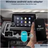 Wired Wireless Dongle Mirror for Modify Android SN Car Smart Link 14 15 Plug Play Non Inductive Connection Carplay Drop Delivery Dhugx