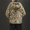 Pelliccia da uomo Moda Warm Love Giacca invernale da uomo Cappotto da donna con cappuccio finto leopardo Casual Slim Parka S-3XL