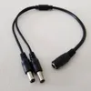 5.5mm x 2.1mm DC 1 Female to 2 Male 2-Way Splitter Power Cable Cord Copper Wire for CCTV Camera System