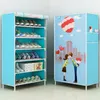 Storage Holders Racks Multilayer Simple Shoe Cabinet DIY Assembled Spacesaving Organizer Shelf Home Dorm Closet Dustproof Shoes Rack 230912