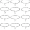 Link Armbänder 925 S Sterling Silber Armband Modeschmuck Einzigartiger Buchstabe A bis Armreifen Charm Für Frauen Männer Mädchen Party Zubehör