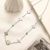 Новое поступление, ожерелье с 4 листами клевера, золото, серебро, ювелирные изделия из нержавеющей стали для женщин, подарок