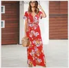 Kvinnor Jumpsuits Rompers 660 Womens Jumpsuits Casual Dresses Rompers kjol Floralklänning med ärmlösa klänningar Nuevo Estilo Vestido Para Chicas Mujeres WT19 L230