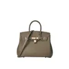 Designer Handbag Platinum Leather Women's Bag Top Layer Fashionable Simple Tote One Shoulder Messenger