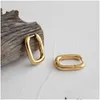 Hoop Huggie Hie Punk Irregar Orecchini ovali in acciaio inossidabile Regalo in oro per le donne 2021 Tendenze Accessori Gioielli Argollas Pendientes Dro Dhkoe