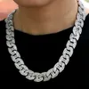 Mode smycken Anpassad lyx Iced Out Man -smycken 18mm G Form Baguette Diamond Miami Cuban Link Chain Mariner Chain