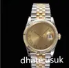 9 стилей Unisex Automatic Watches White Diamond Dial Datejust 36 мм/41 мм Уимблдон Роман Бккак Блю Двух Тон Джубилей Файлен