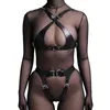 nxy giocattoli del sesso uomo BDSM Bondage Moda Pelle Imbracatura toracica sexy Scolpire Corpo Cintura in vita Punk Gotico Reggiseno Giocattoli per adulti 18 Set esotico