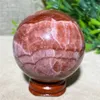 Decoratieve objecten Beeldjes Dali Jaspis Rood Kristal Kwarts Natuursteen Bol Reiki Energie Mineralen Handwerk Bal Huisdecoratie HomeStand 230912