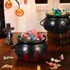 Assiettes 2 pièces Mini panier Pot de sorcière décor d'halloween seau seaux à bonbons Pot en plastique or enfant