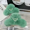 Grampos de cabelo Barrettes Fluffy Hair Clips Designer Mulheres Luxurys Hairpins Fuzzy Letras Garra Clip Furry Inverno Quente Cabelo Pin Designers Meninas Hairclips Jóias X0913