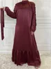 Roupas étnicas Ramadan Dubai Muçulmano Mulheres Vestido Elegante Plissado Abaya Turquia Árabe Long Kaftan Vestidos Robe Longue Musulmane Vestidos