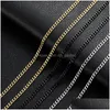 Mens Gold Chains Necklaces Stainless Steel Cuban Link Chain Titanium Black Sier Hip Hop Necklace Jewelry M Drop Delivery Dhdqw