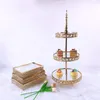 Bakeware Tools 3Tier Crystal Cake Stand Set Metal Mirror Cupcake Decorations Dessert Pedestal Wedding Party Display Mattor