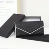 Designer Wallet letter Cardholder ladies coin purses Flap cowhide Leather wallets Plain purse luxury Envelope bags long zippy
