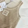 Kvinntankar Camis Designer Women's Gold Wire Sequin Series Sticked Tank Top, Utsökt och Elegant, Fashionable Girl Tank Top Outerwear UMWC