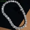 Iced Out Hip Hop Bling Moissanite Diamond with S925 Sliver Rock Sugar Cuban Chain Men's Necklace Fashion Jewelry Body Chain