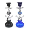 Otro juego de shisha de vidrio para jardín en casa con tazón de cerámica Tubo simple o doble Manguera de cuero sintético Pinzas para carbón de metal Narguile Sheesha Hookah Set 230912