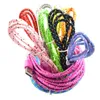 Suitable for Android Apple Type-C fast charging USB high current fast charging color nylon braided round wire data cable