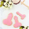 Baking Moulds Mods 3Pcs/Set Adt Y Penis Shape Cookie Cutter For Biscuit Mold Fondant Cake Decoration Metal Kitchen Tool Birthday Party Dh9Ol