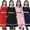 Roupas étnicas Muçulmanas Crianças Meninas Manga Longa Maxi Vestido Turquia Kaftan Dubai Islâmico Árabe Robe Escola Festa Oração Jilbab Vestido Ramadan