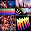 Outros suprimentos de festa de evento RGB LED Glow Foam Stick Tubo de alegria Colorf Luz no escuro Festival de aniversário Decoração Drop Delivery Home Dhe3A