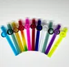 Smoking Accessories Color Spiral Straw Wholesale Glass Pipes Glass Water Bottles 10mm 10cm